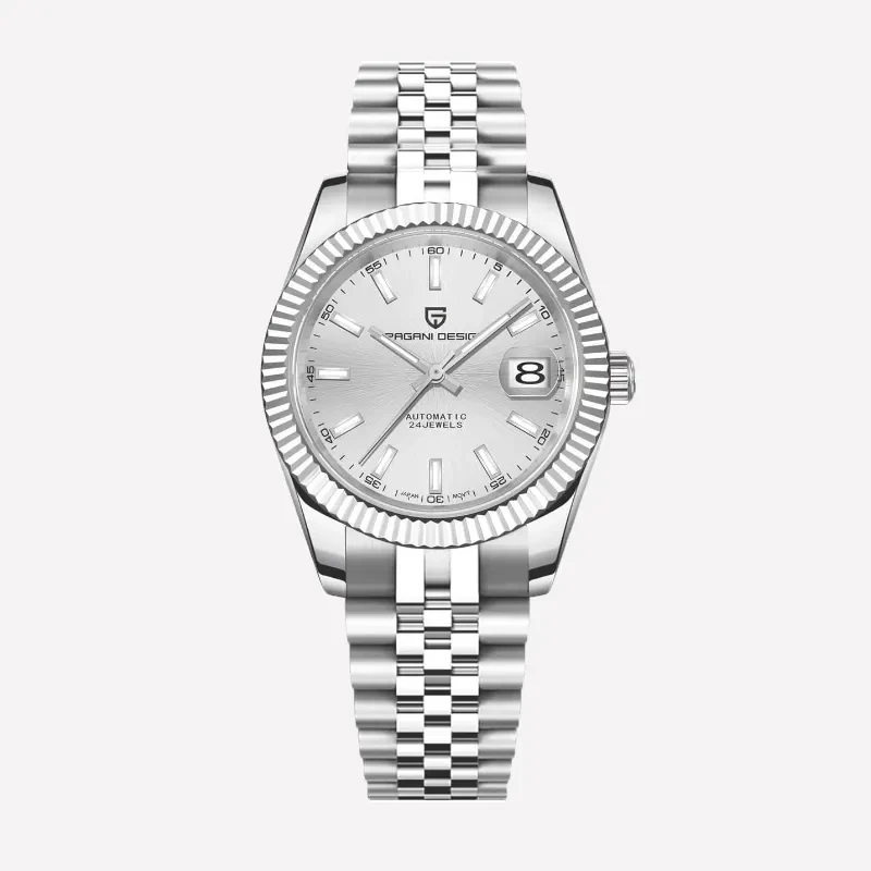 Pagani Design Sapphire Crystal Silver-tone Men's Watch- PD-1645